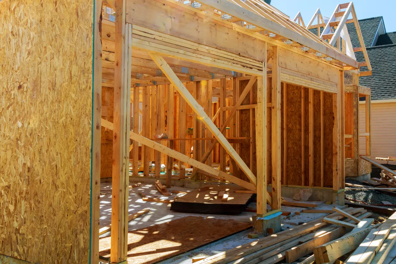 Home addition under construction in New Jersey