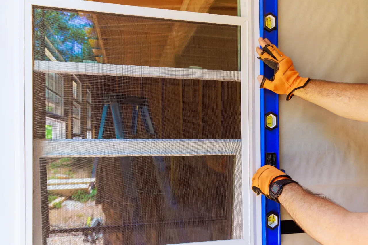 Installing a window with a leveling tool in New Jersey